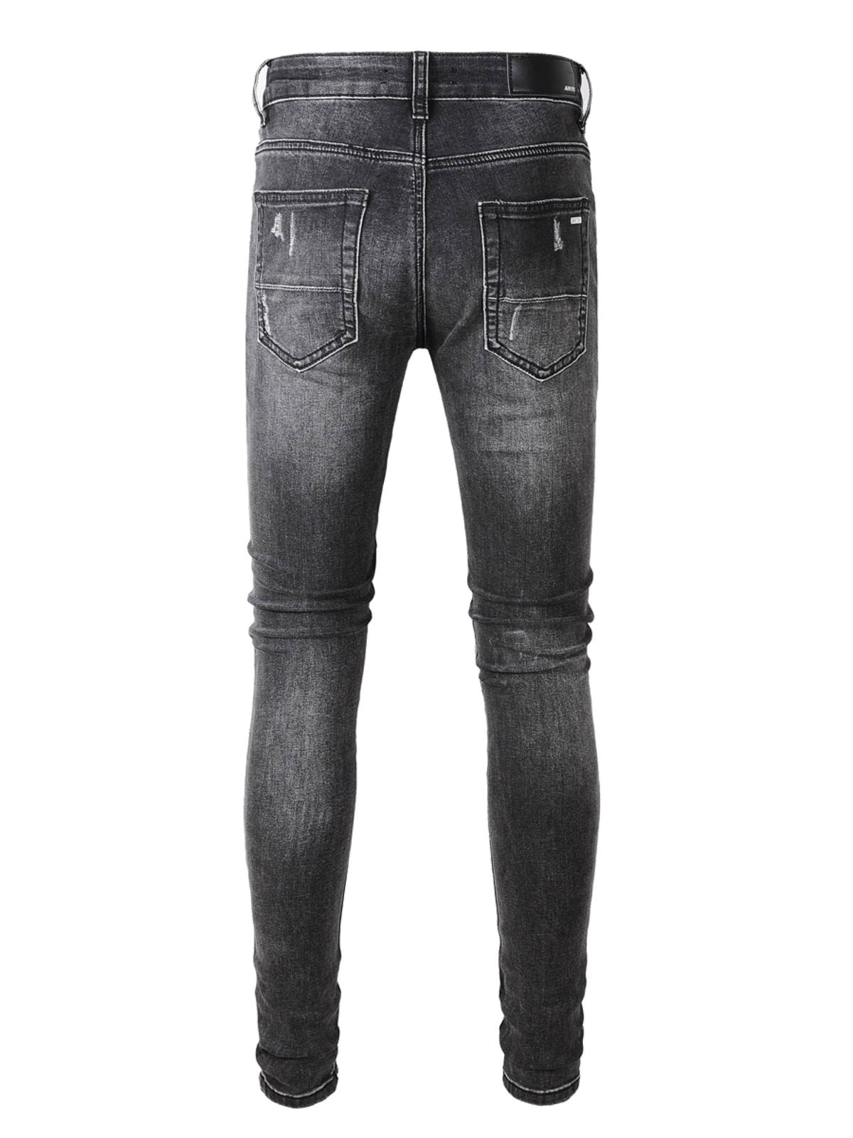 Black Washed Ripped Jeans