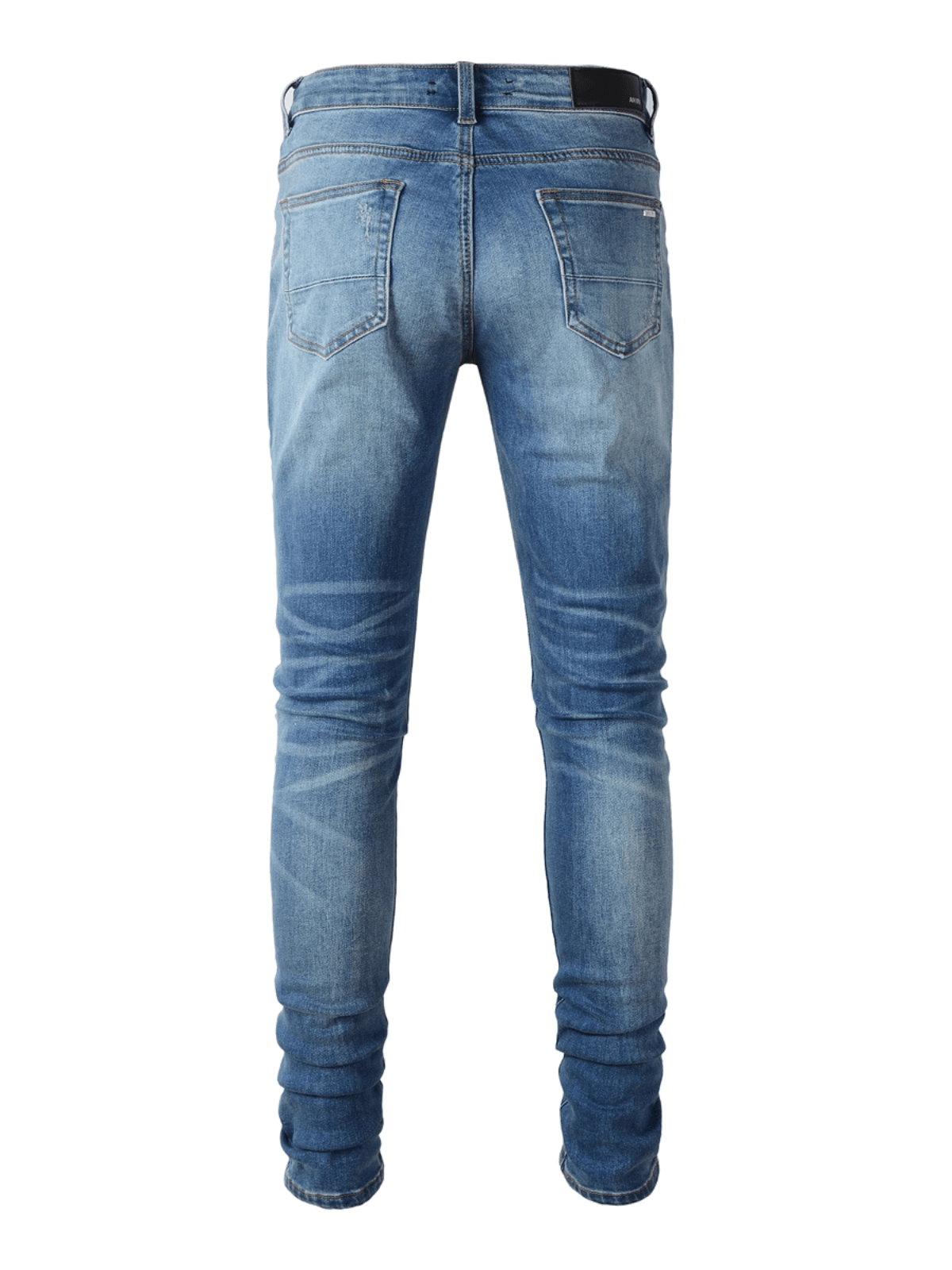 Blue Black Patch Jeans