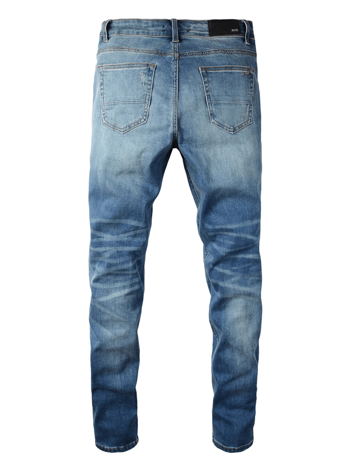 Blue Black Patch Jeans