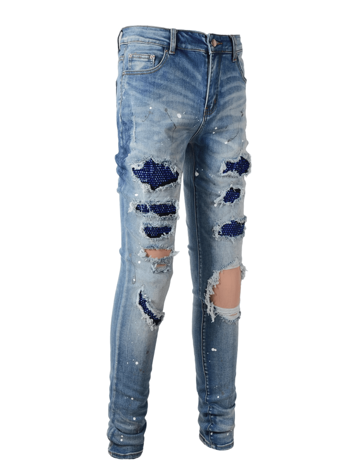 Light Blue Diamond Patch Jeans