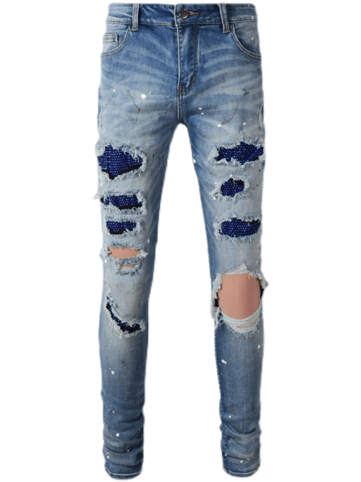 Light Blue Diamond Patch Jeans