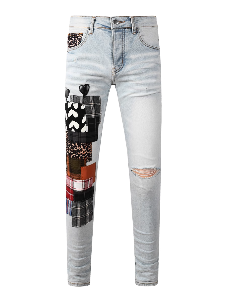 White Graphic Jeans