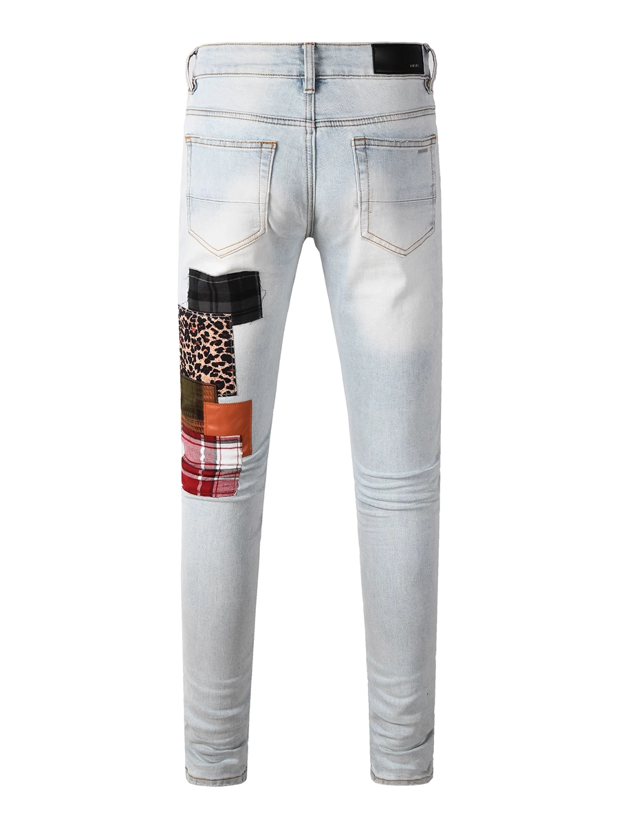 White Graphic Jeans