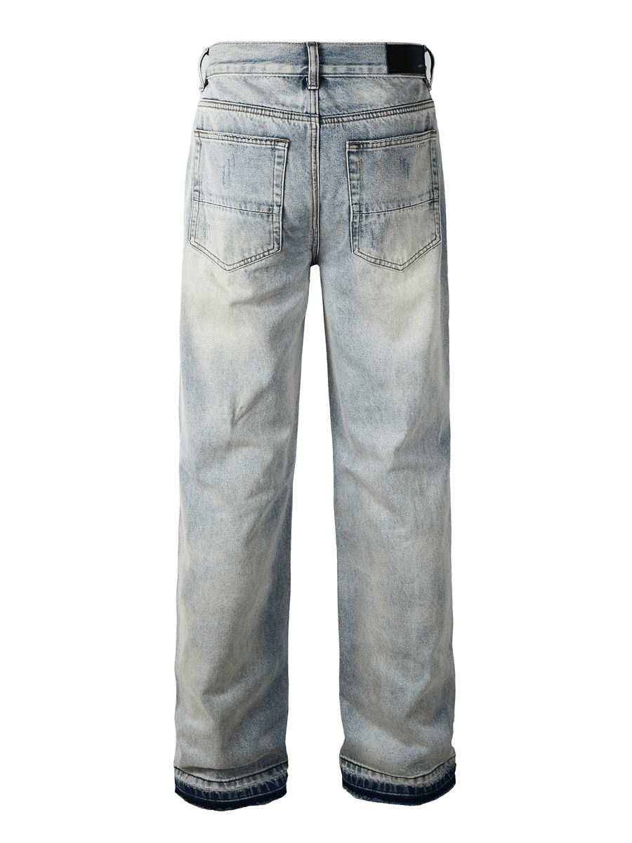 Washed Denim Baggy Jeans