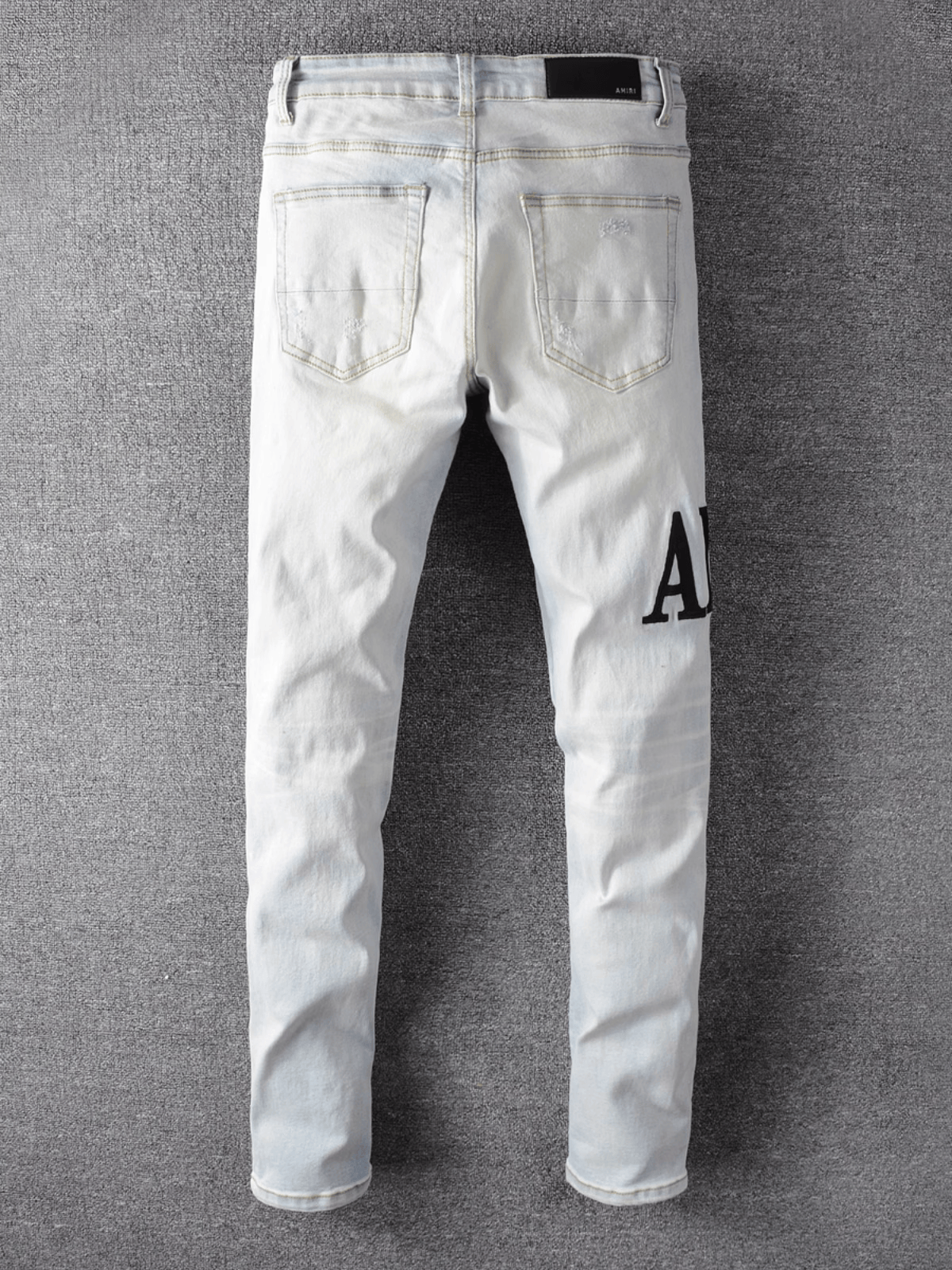 White Writing Classic Jeans