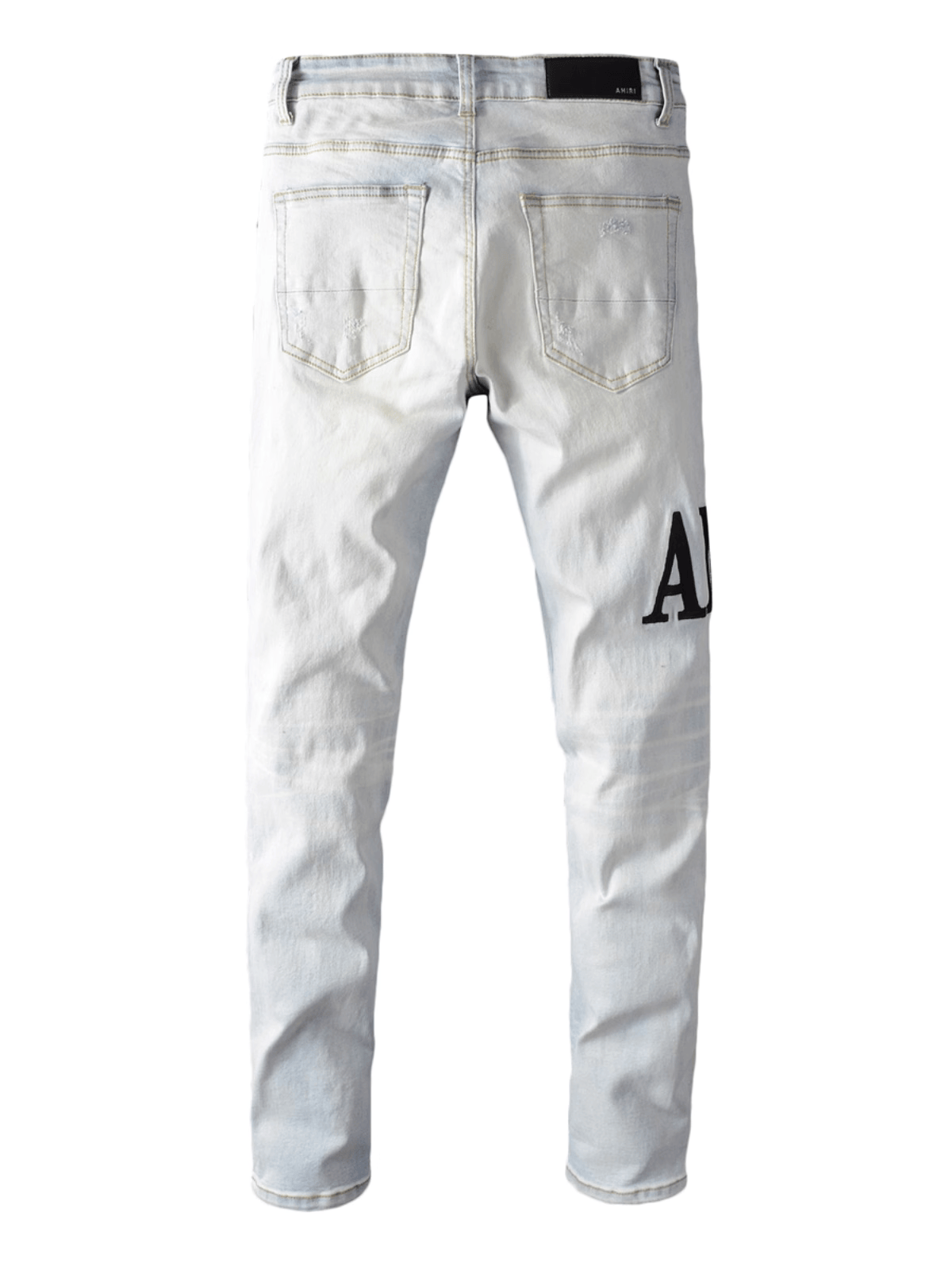 White Writing Classic Jeans