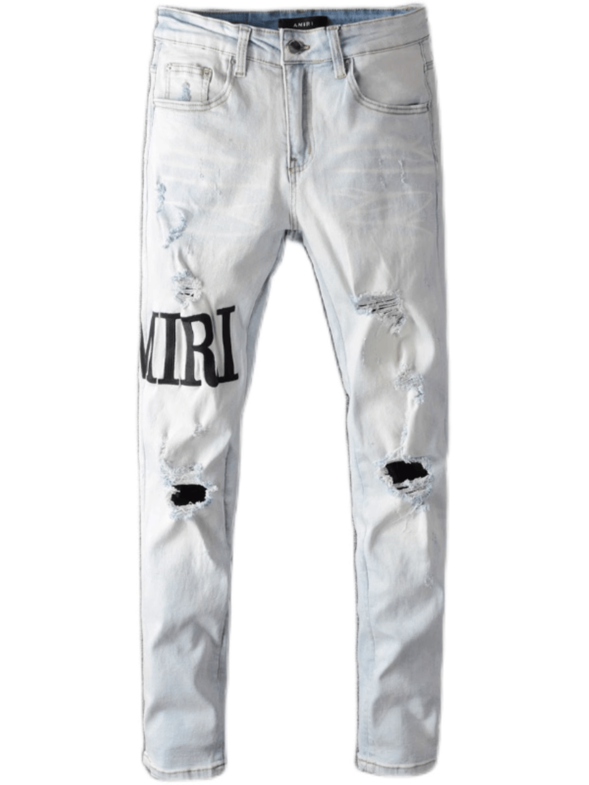 White Writing Classic Jeans