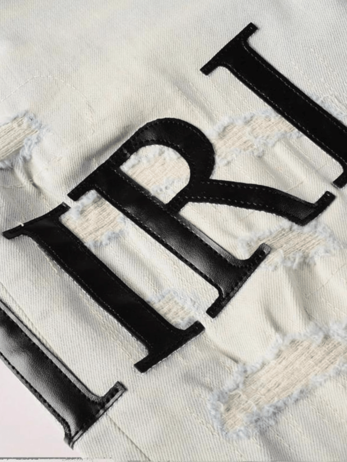 Light Washed Writing Jeans