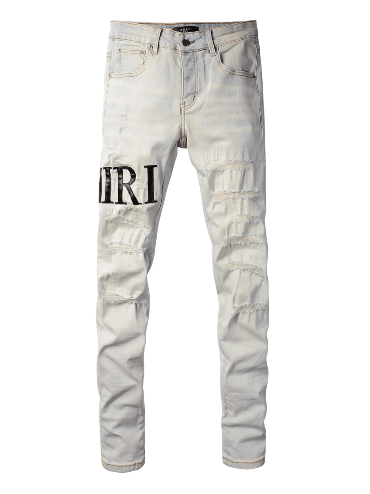 Light Washed Writing Jeans