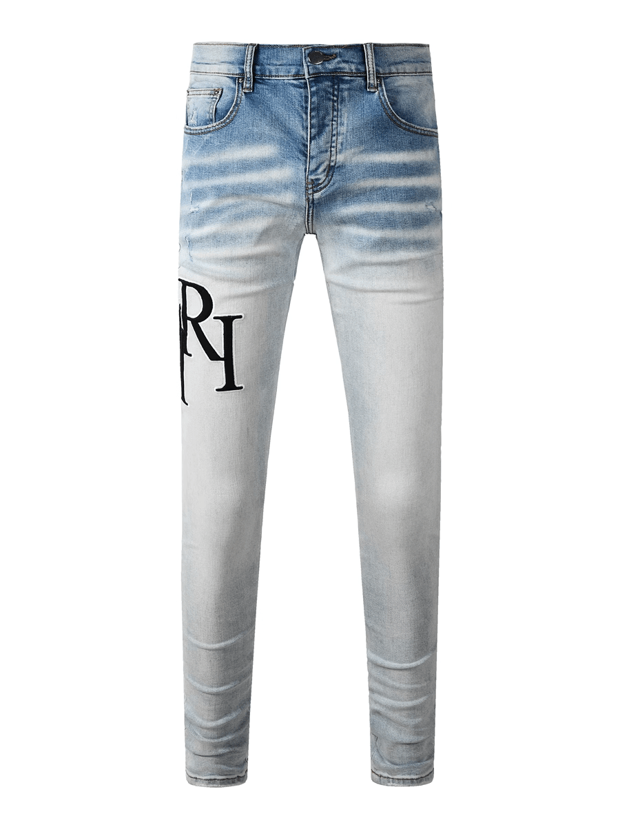 Light Blue Writing Jeans