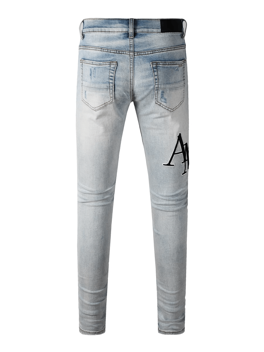 Light Blue Writing Jeans