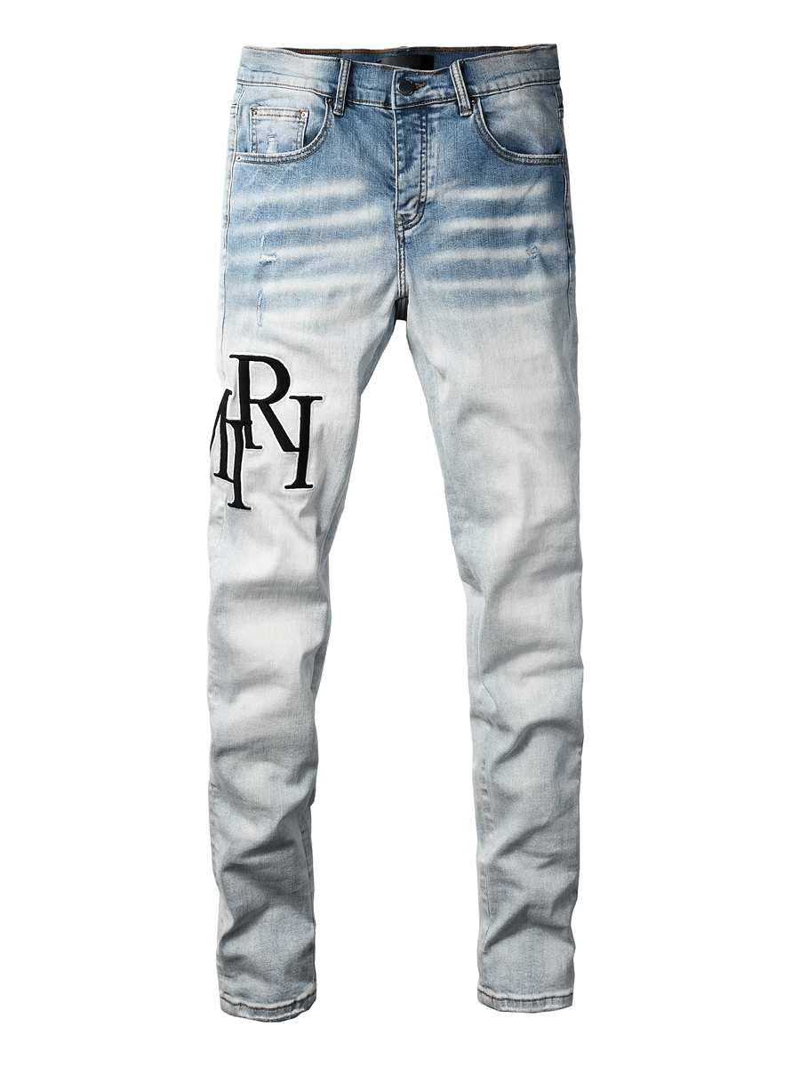 Light Blue Writing Jeans