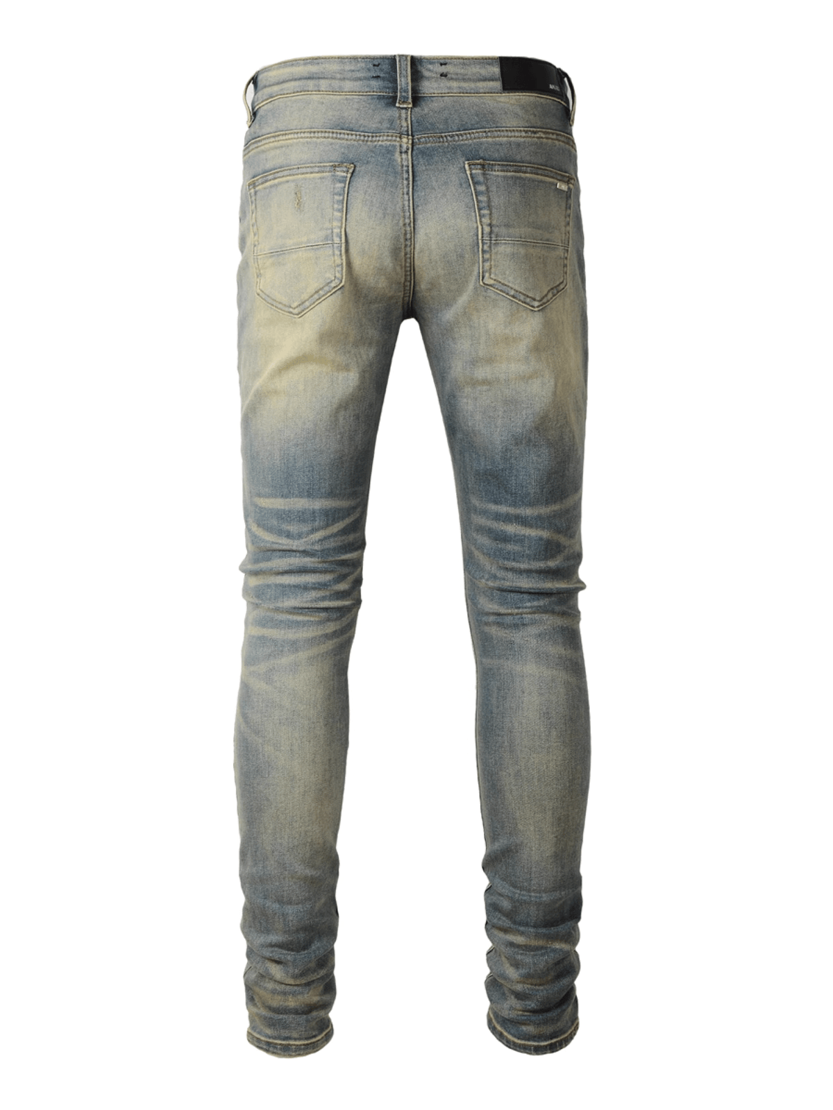 Blue Denim Red Patch Jeans