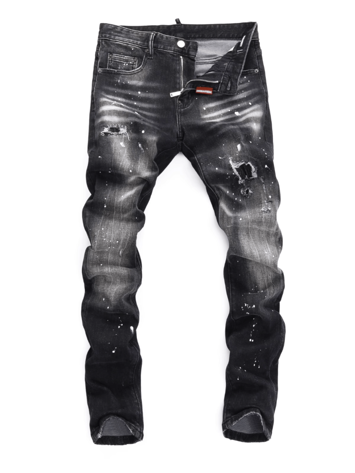 Washed Paint Hole Jeans