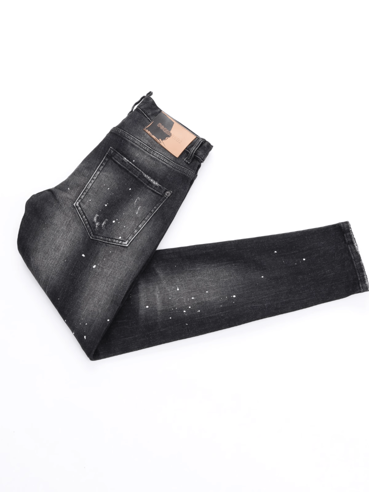 Washed Paint Hole Jeans