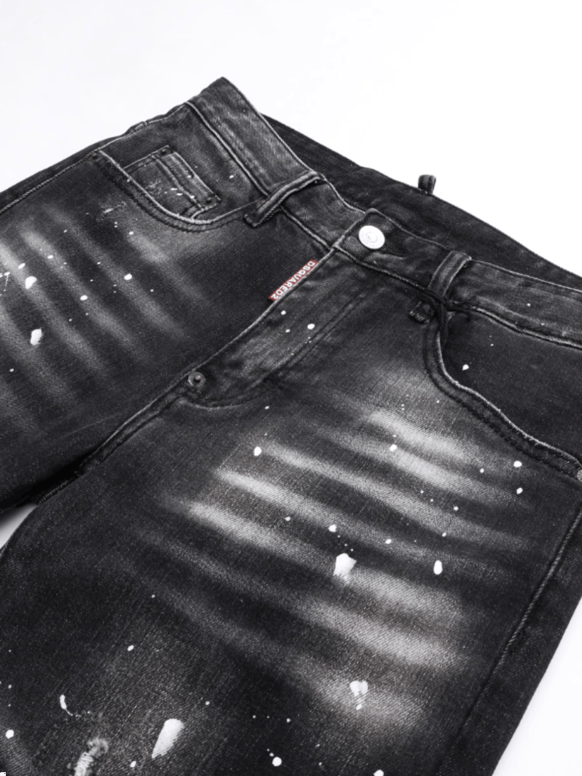 Washed Paint Hole Jeans