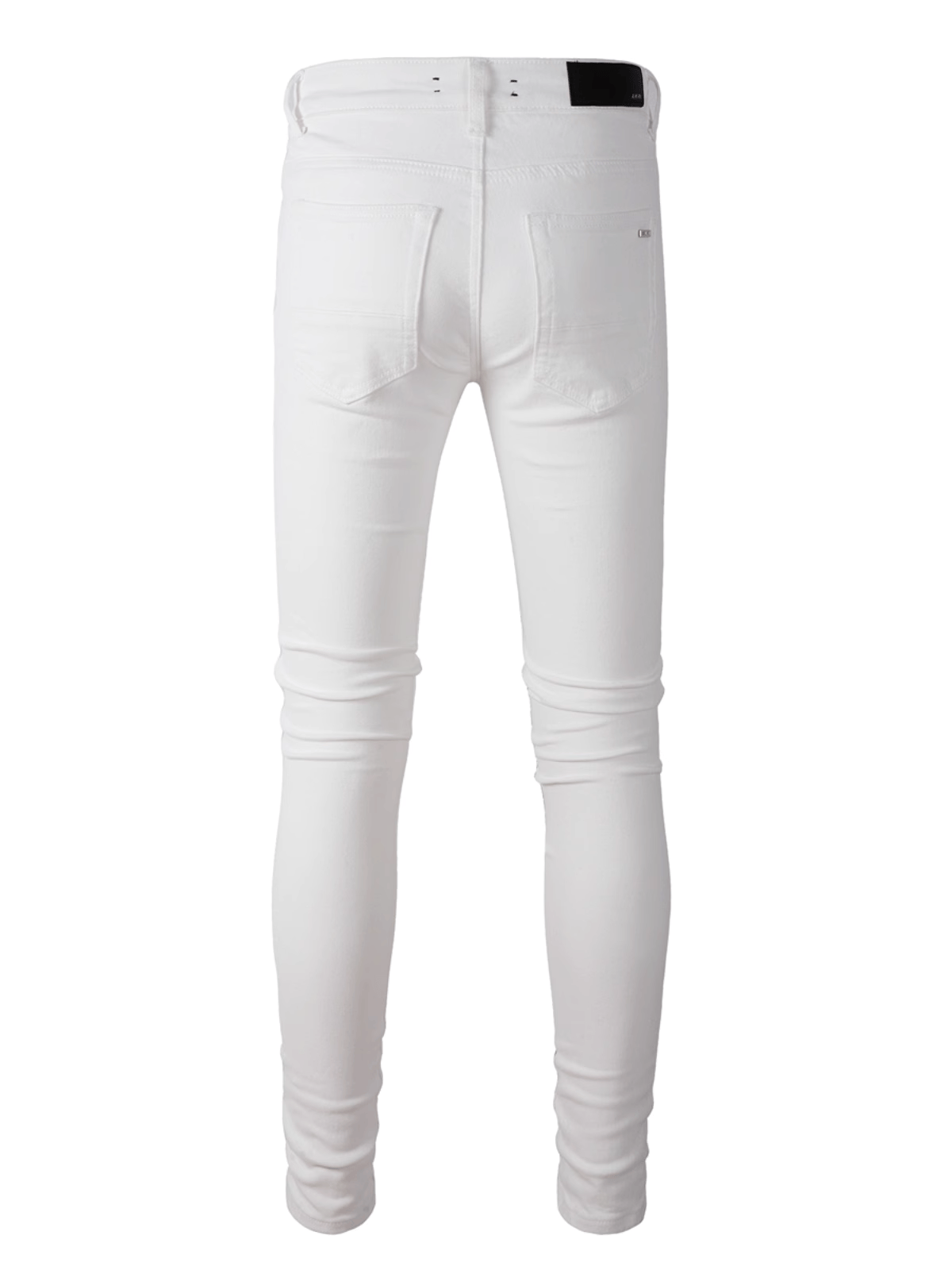 White Ripped Patch Jeans