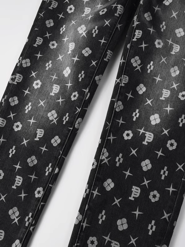 Black Classic Graphic Jeans