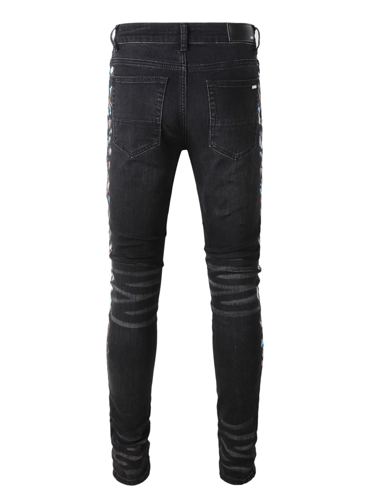 Black Graphic Jeans