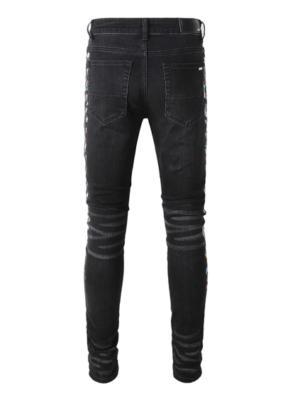 Black Graphic Jeans