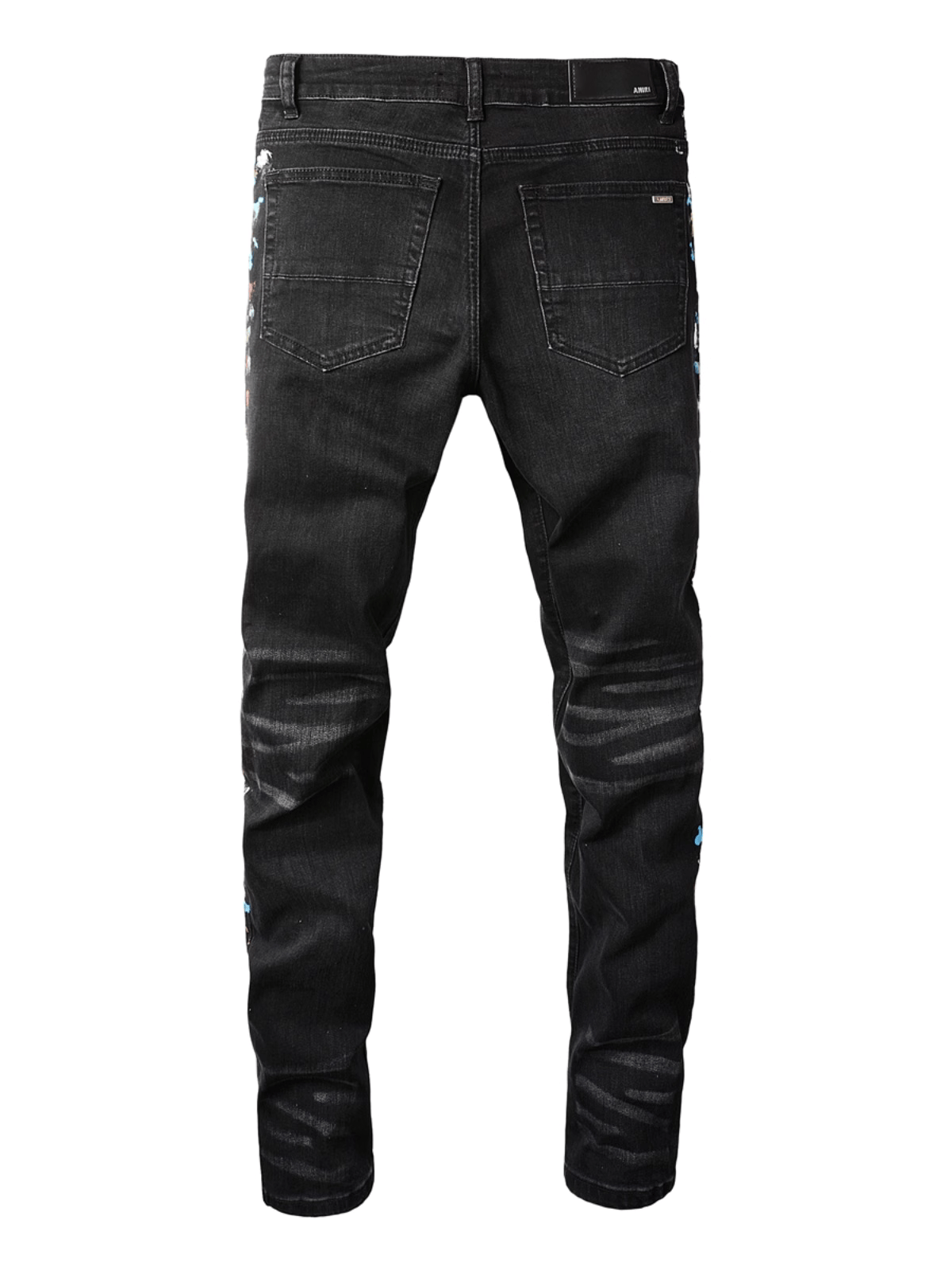 Black Graphic Jeans