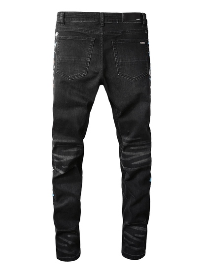 Black Graphic Jeans