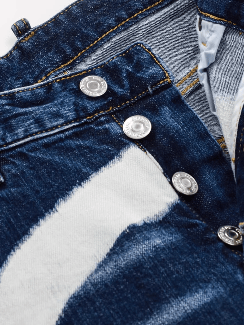 Dark Blue Paint Jeans