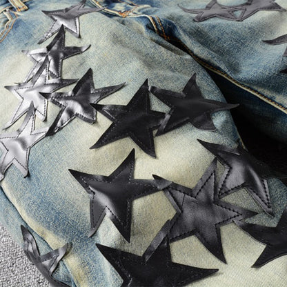 Light Blue Black Star Jeans