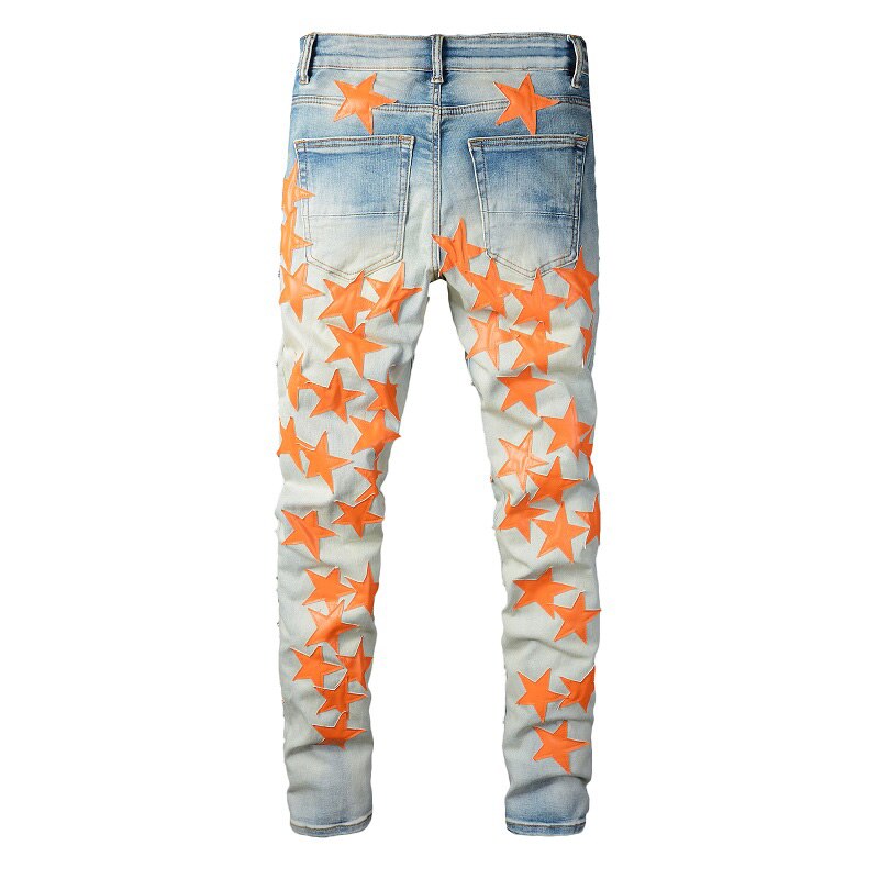 Orange Stars Jeans