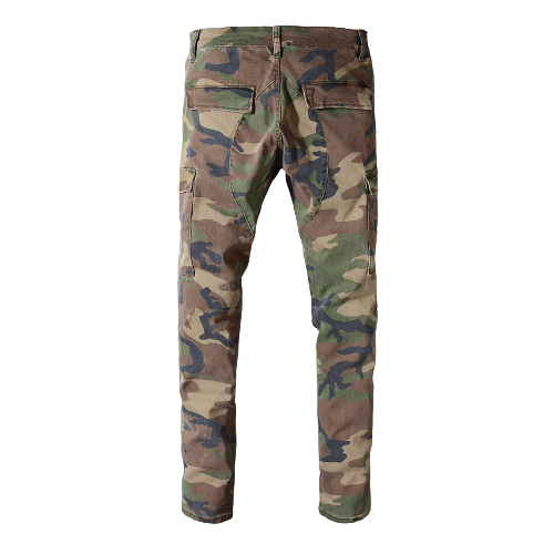 Camouflage Black Patch Jeans