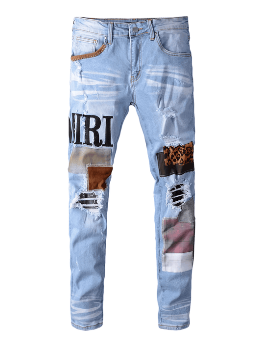 Light Blue Writing Jeans