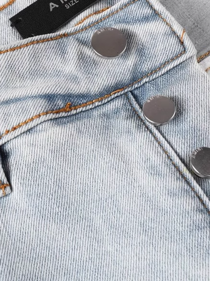White Graphic Jeans