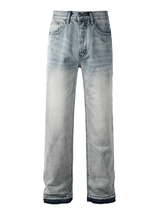 Washed Denim Baggy Jeans