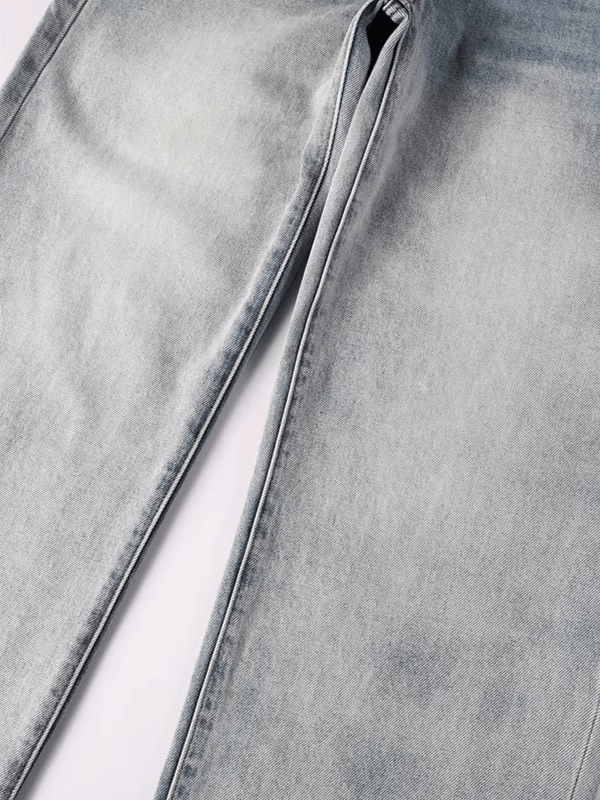 Washed Denim Baggy Jeans