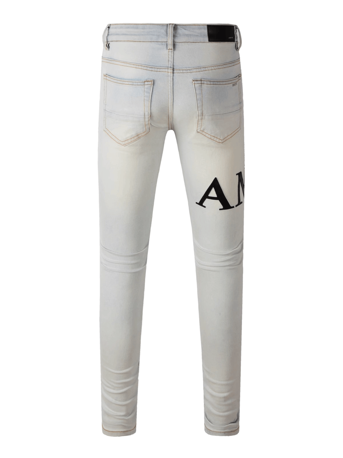 Light Washed Writing Jeans
