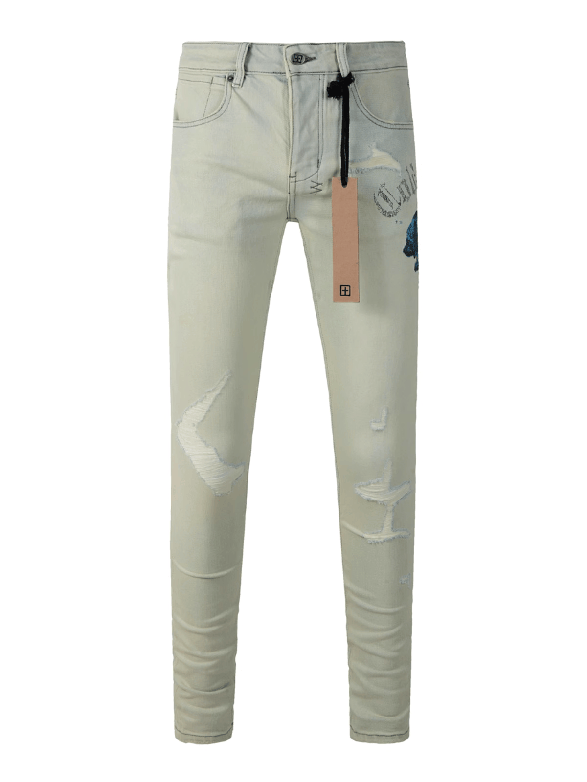 Washed Light Blue Classic Jeans