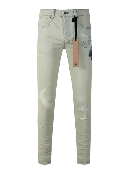 Washed Light Blue Classic Jeans