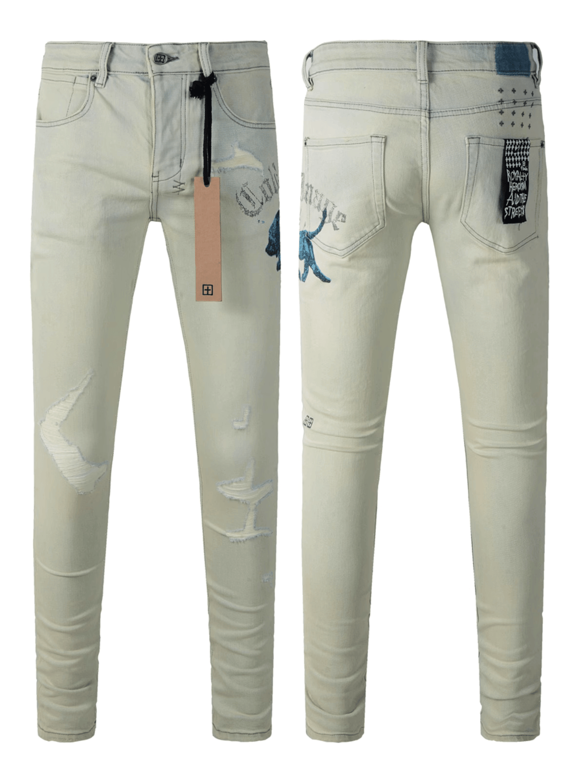 Washed Light Blue Classic Jeans