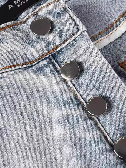 Light Denim Classic Writing Jeans