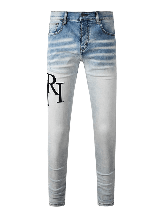 Light Blue Writing Jeans