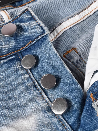 Denim Red Patch Jeans