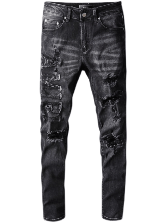 Black Patch Jeans