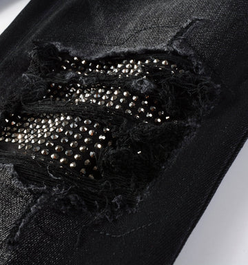 Black Diamond Writing Patch Jeans
