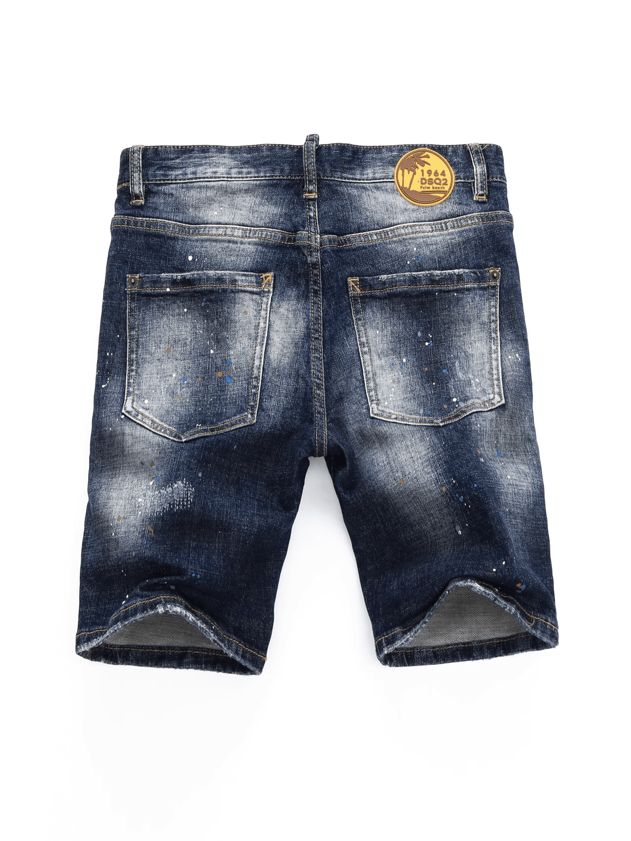 Washed Denim Paint Jeans