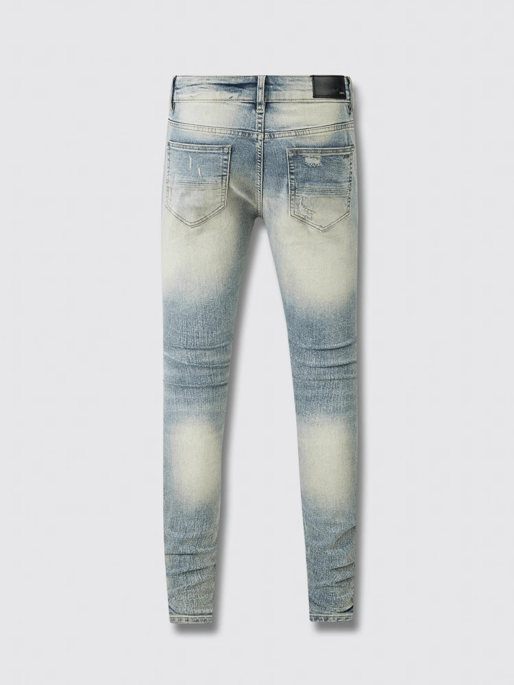 Light Blue Ripped Patch Jeans