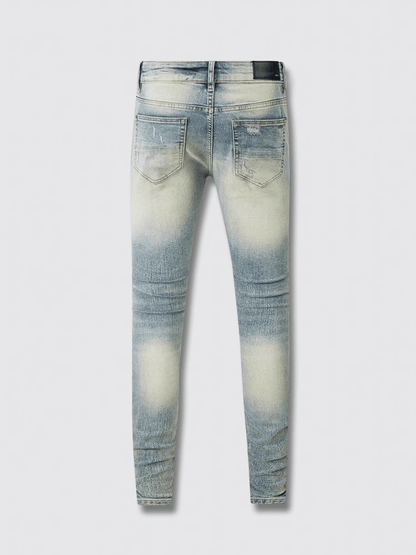 Light Blue Ripped Patch Jeans