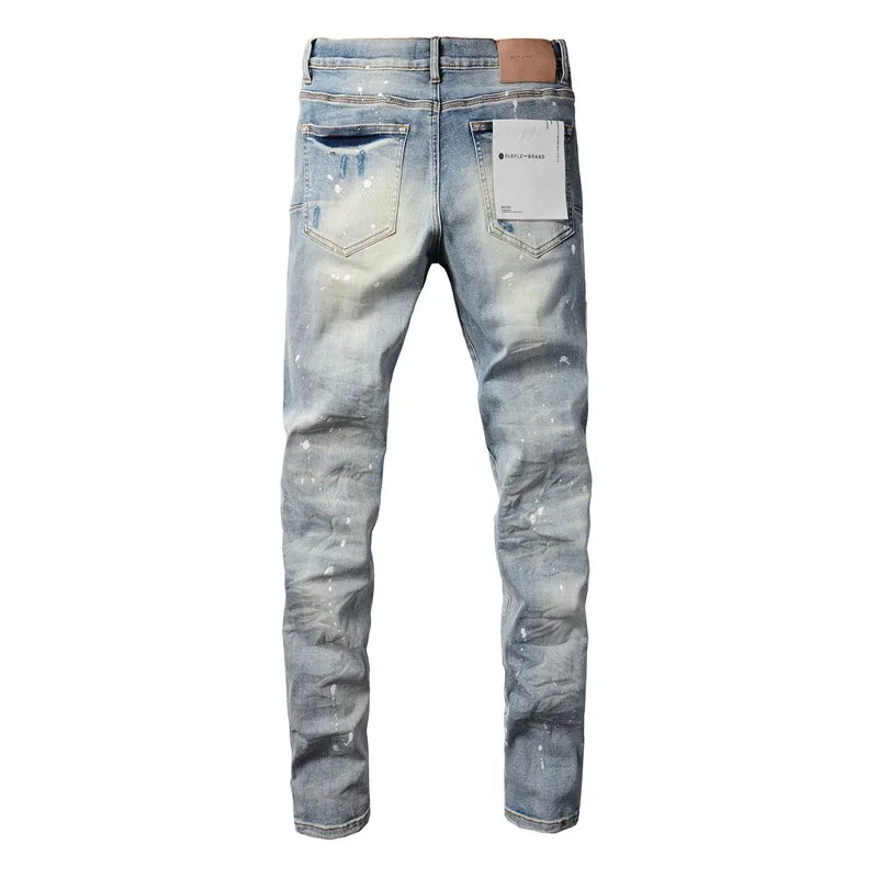 Blue Distressed Fashion Jeans