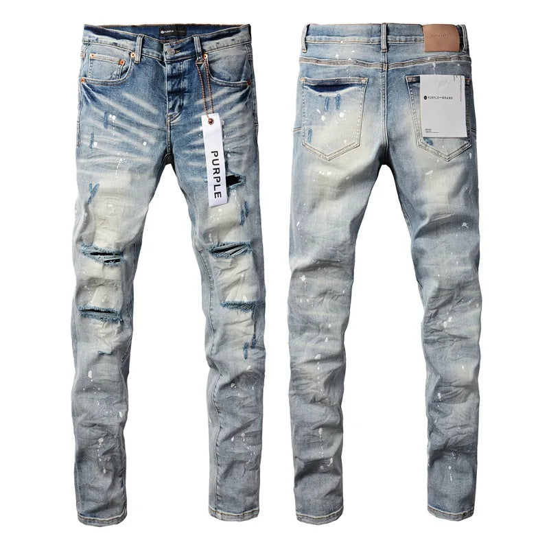 Blue Distressed Fashion Jeans