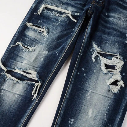 Holes Patchwork Jeans