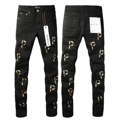 Hot Stamping Letters Fashion Jeans